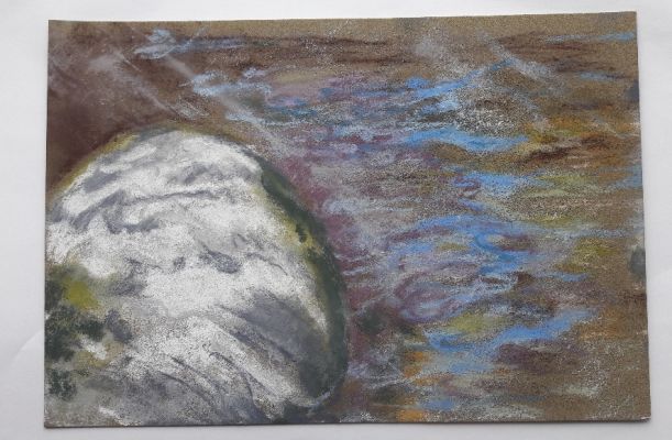 Un rocher dans l'eau au Pastel de Anne-marie le 21 février 2023