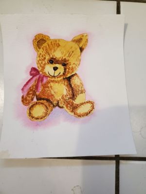 Un nounours à l'Aquarelle de Nathalie le 24 février 2023