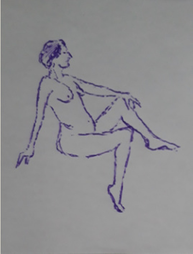 Croquis en 5 minutes au feutre de Muriel le 24 février 2023