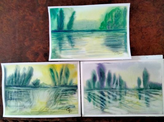 Les reflets à l'aquarelle : L'eau et son environnement de Sylvie le 04 mars 2023