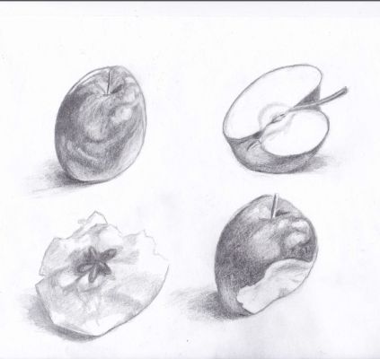 Dessiner une pomme dans tous ses états de Muriel le 09 mars 2023
