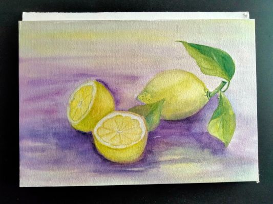 Nature morte aux citrons de Sylvie le 20 mars 2023