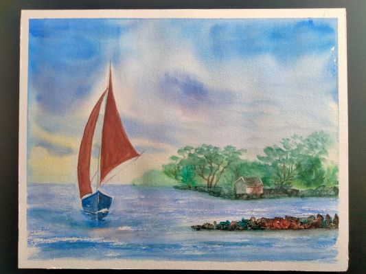 Un voilier en Bretagne à l'aquarelle épisode 02 de Sylvie le 26 mars 2023