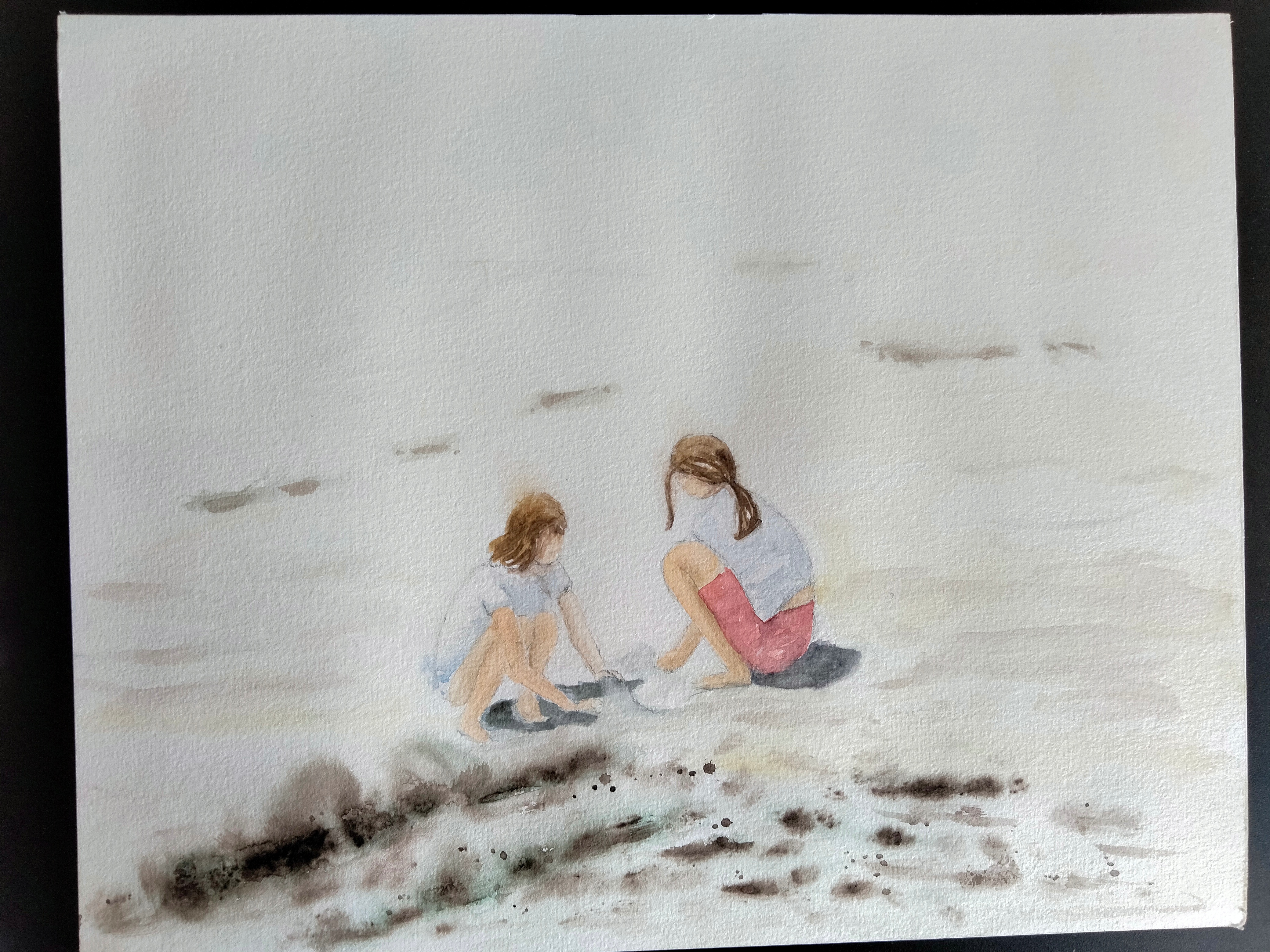 Portraits d'enfants à l'aquarelle de Sylvie le 27 mars 2023