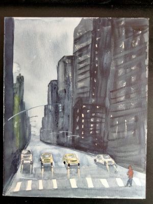 Scène urbaine à l'Aquarelle Episode 01 de Sylvie le 29 mars 2023