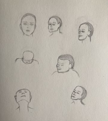 Dessiner les positions de la tête de Carla le 30 mars 2023