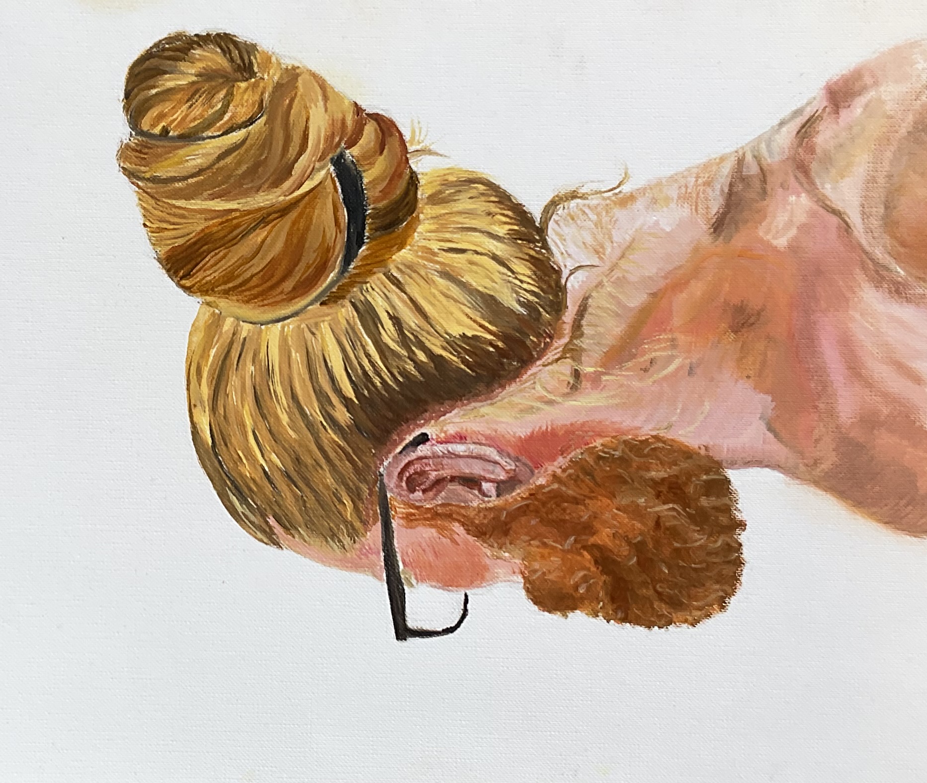 Peindre Cheveux et barbe à l'huile de Sylvie le 03 avril 2023