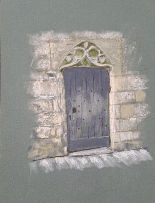 Une vieille porte au pastel de Anne-marie le 13 avril 2023