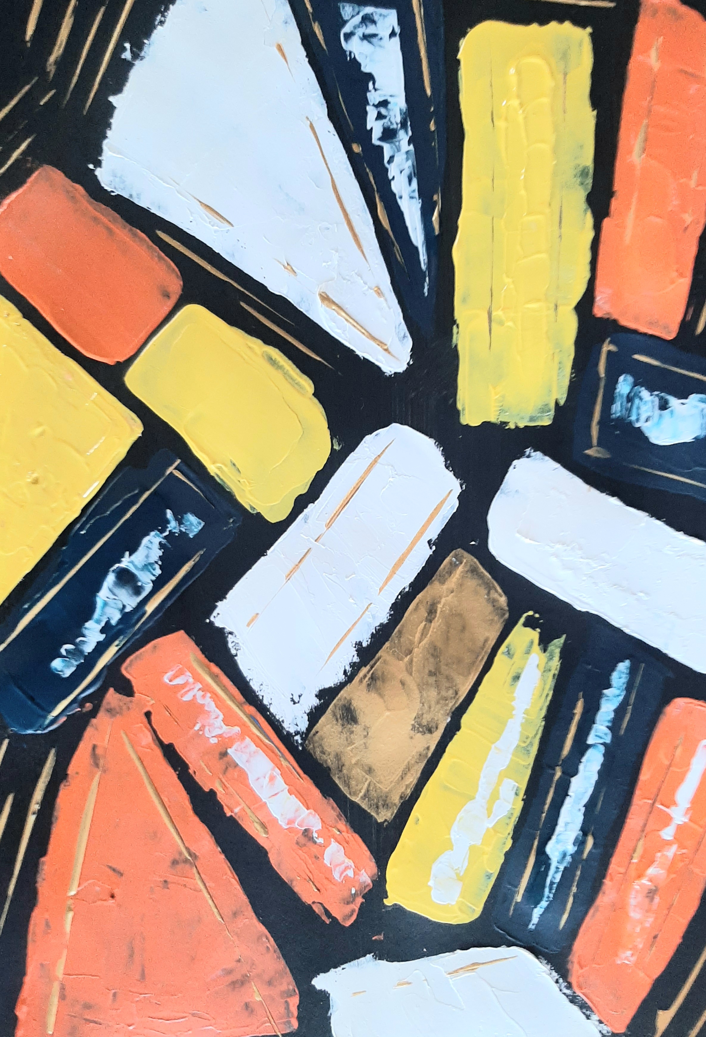 L'acrylique abstraite au couteau de Janick le 14 avril 2023