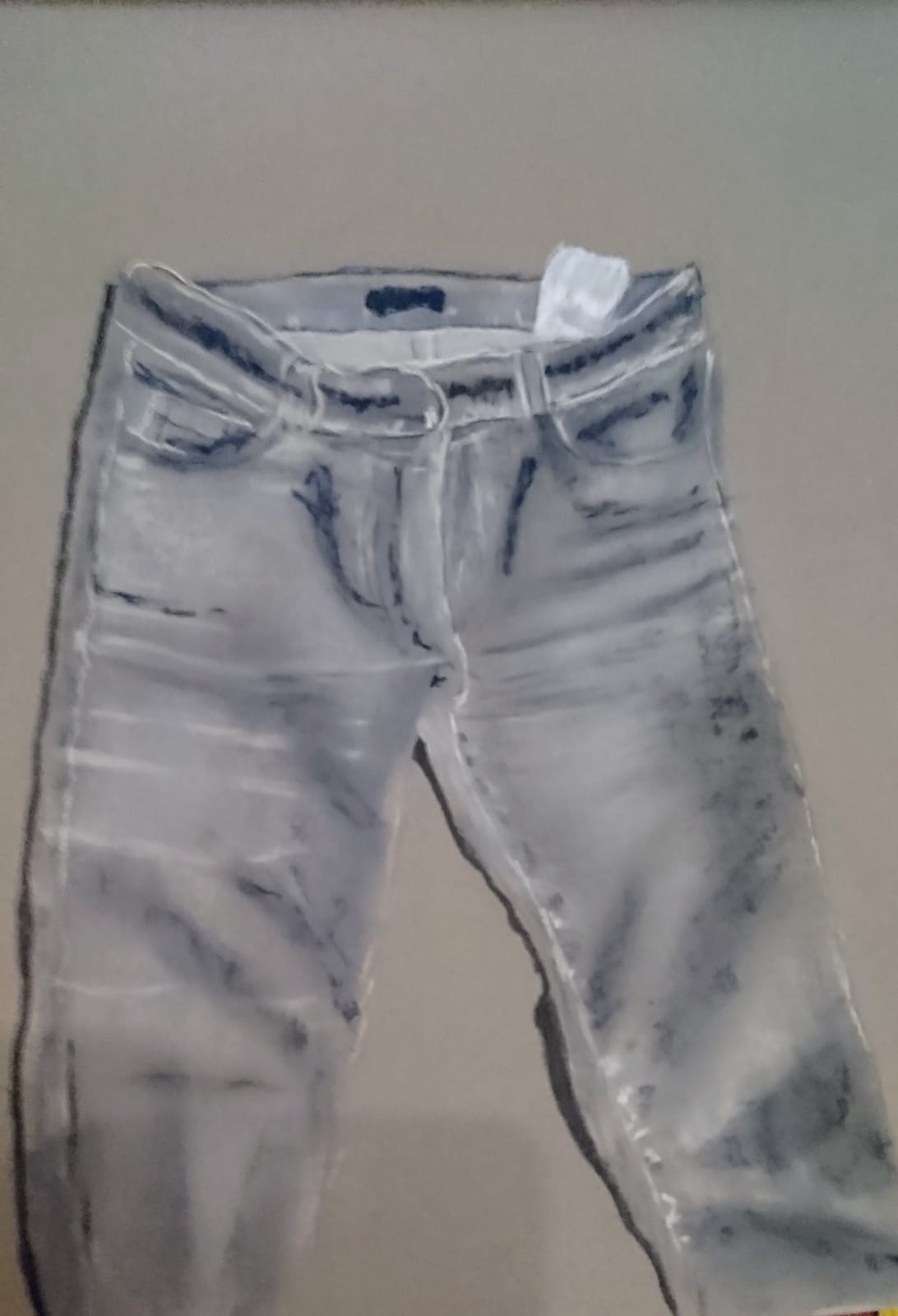 La matière Jean, au pastel de Anne-marie le 24 avril 2023