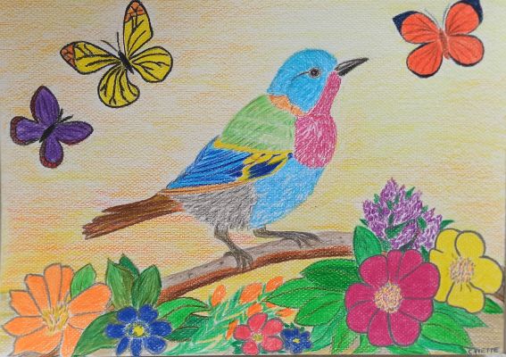 Concours de Printemps : Coloriage de Printemps de Caroline le 30 avril 2023