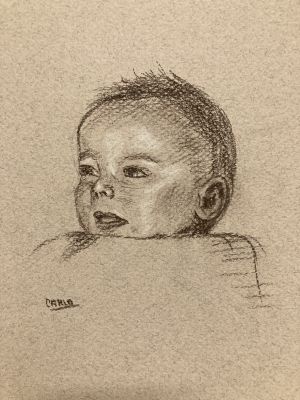 Dessiner le visage d'un bébé de Carla le 24 mai 2023