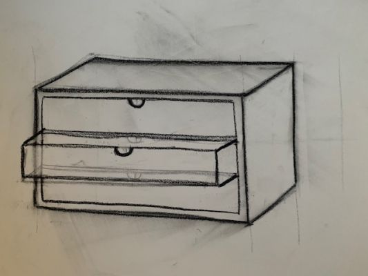 Dessiner un objet simple en perspective de Elisabeth le 11 septembre 2023