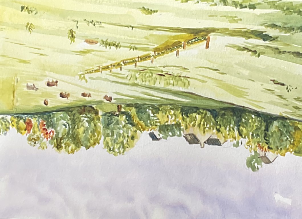 Suggérer la végétation à l'aquarelle de Sylvie le 13 octobre 2023