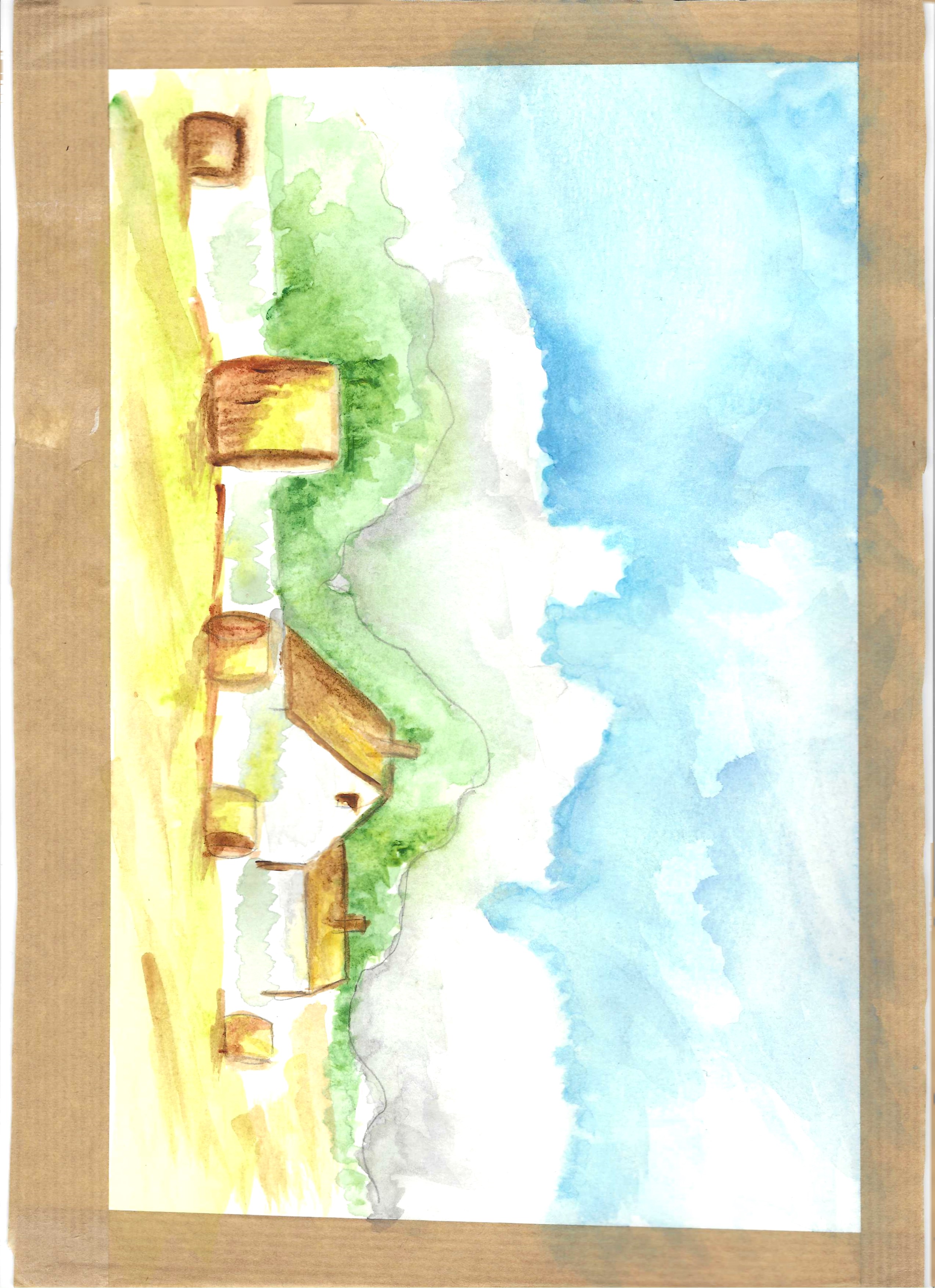 Des Ciels changeants à l'Aquarelle : l'été ! de Marguerite le 18 octobre 2023