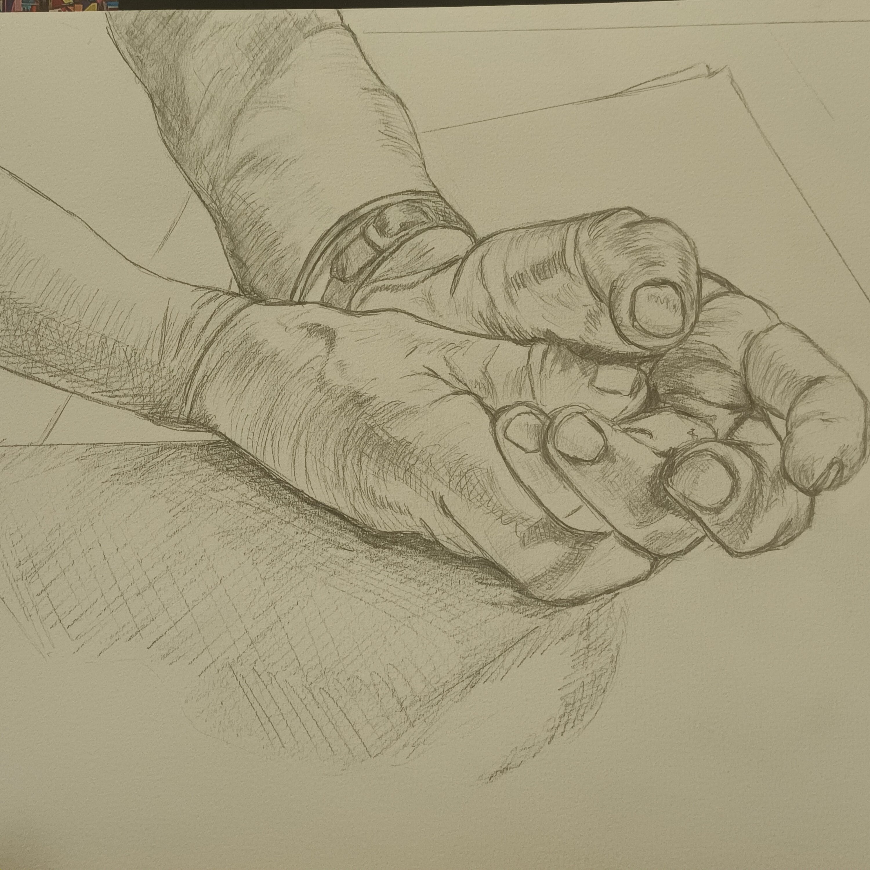 Dessiner les mains d'un senior de Annie le 24 octobre 2023