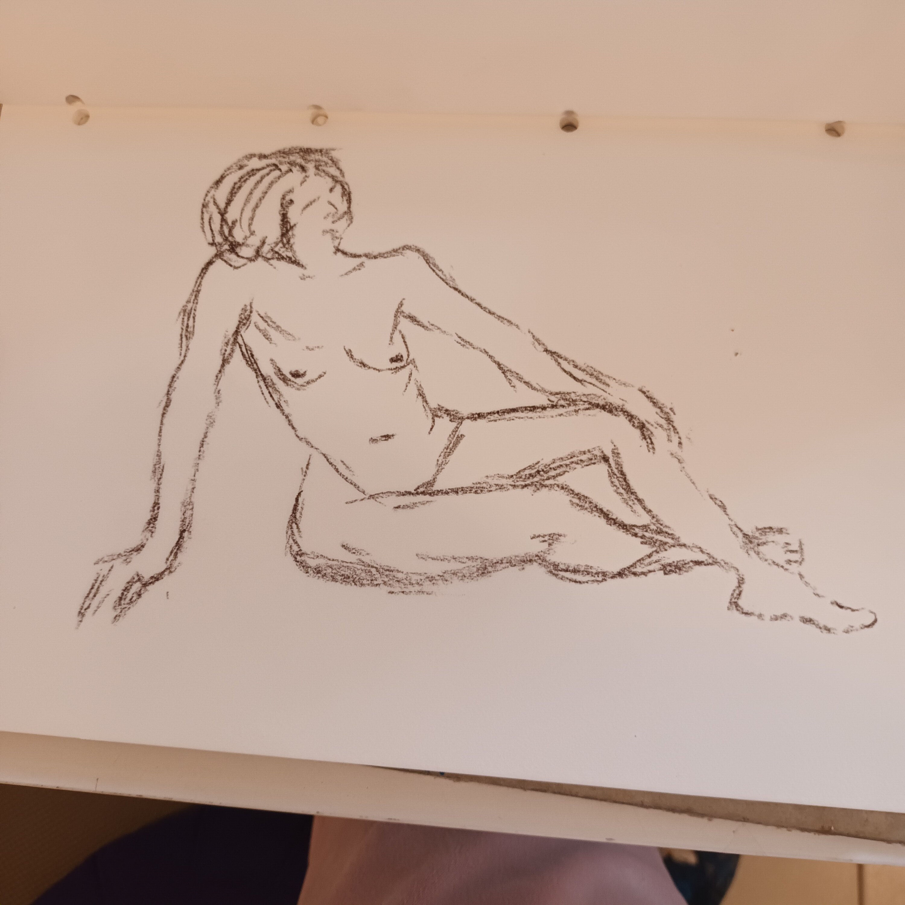 Croquis en 5 minutes à la craie carrée de Annie le 06 novembre 2023