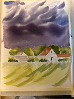 Des Ciels changeants à l'Aquarelle : Le Printemps ! de Françoise le 09 novembre 2023