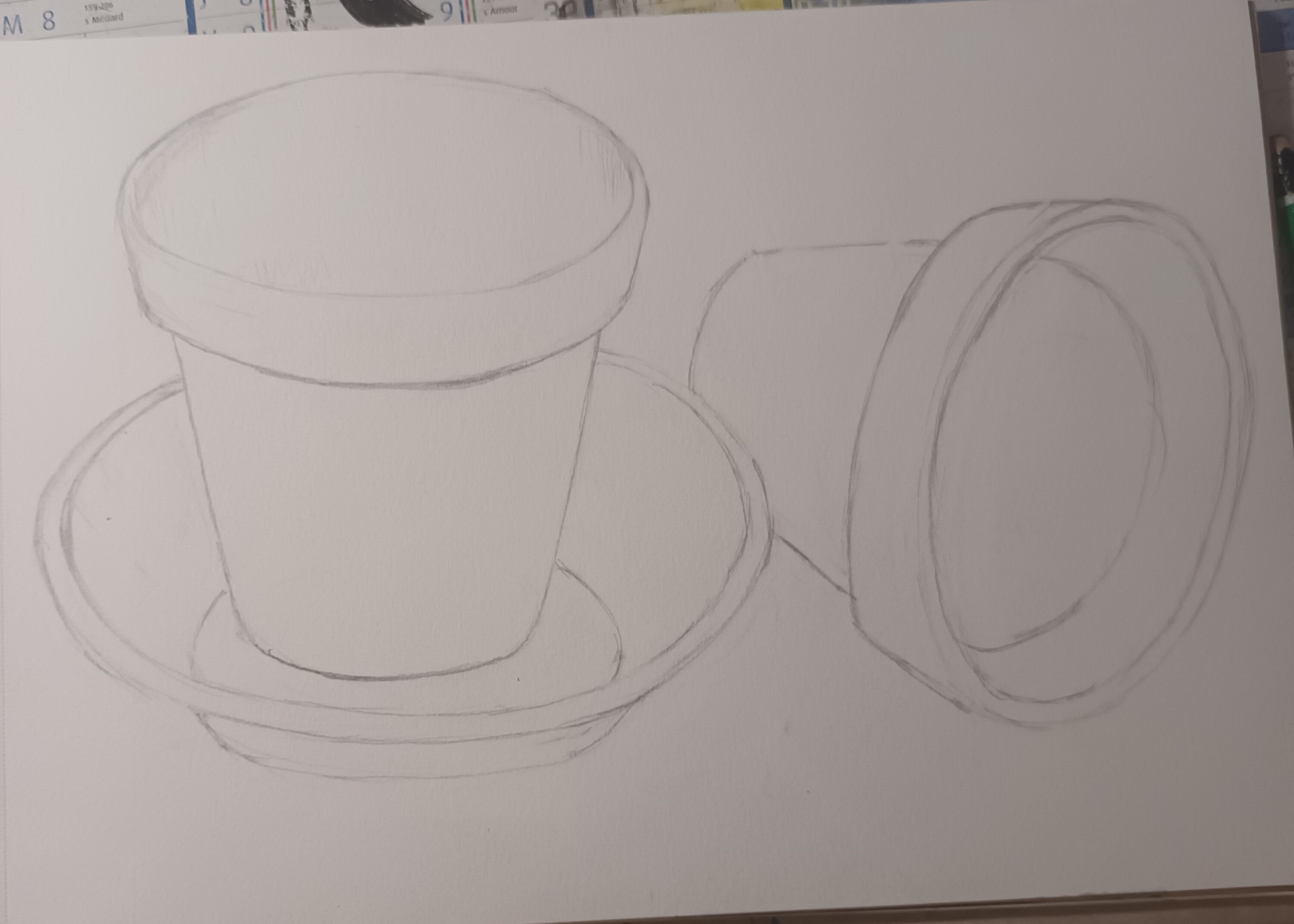 Dessiner une nature morte au pot de terre de Annie le 09 décembre 2023