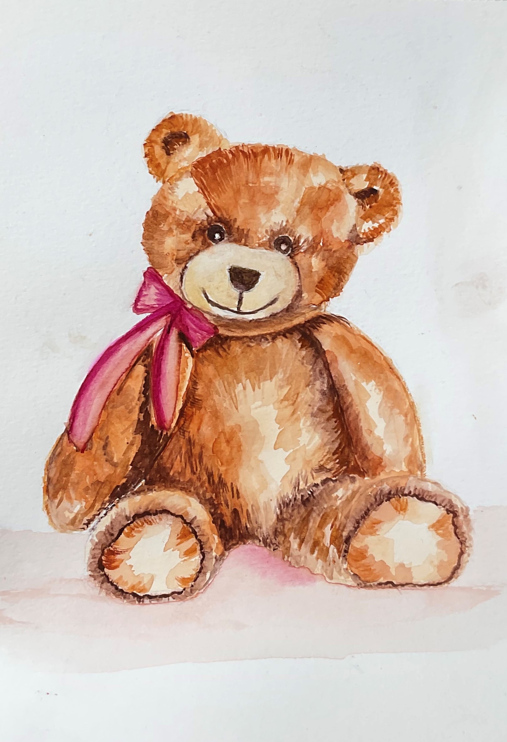 Un nounours à l'Aquarelle de Sylvie le 11 janvier 2024