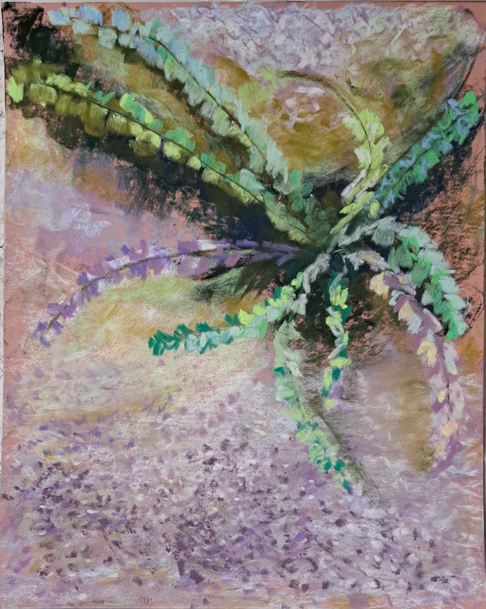 Une branche de fougère au pastel de Anne-marie le 07 avril 2024
