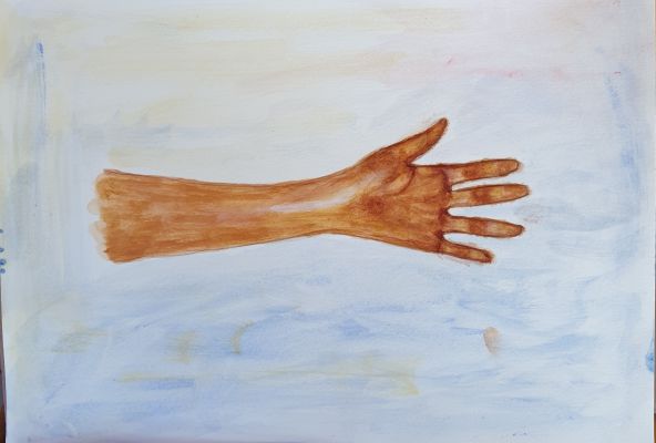 Peindre la chair : un bras à l'Acrylique de Dominique le 16 avril 2024