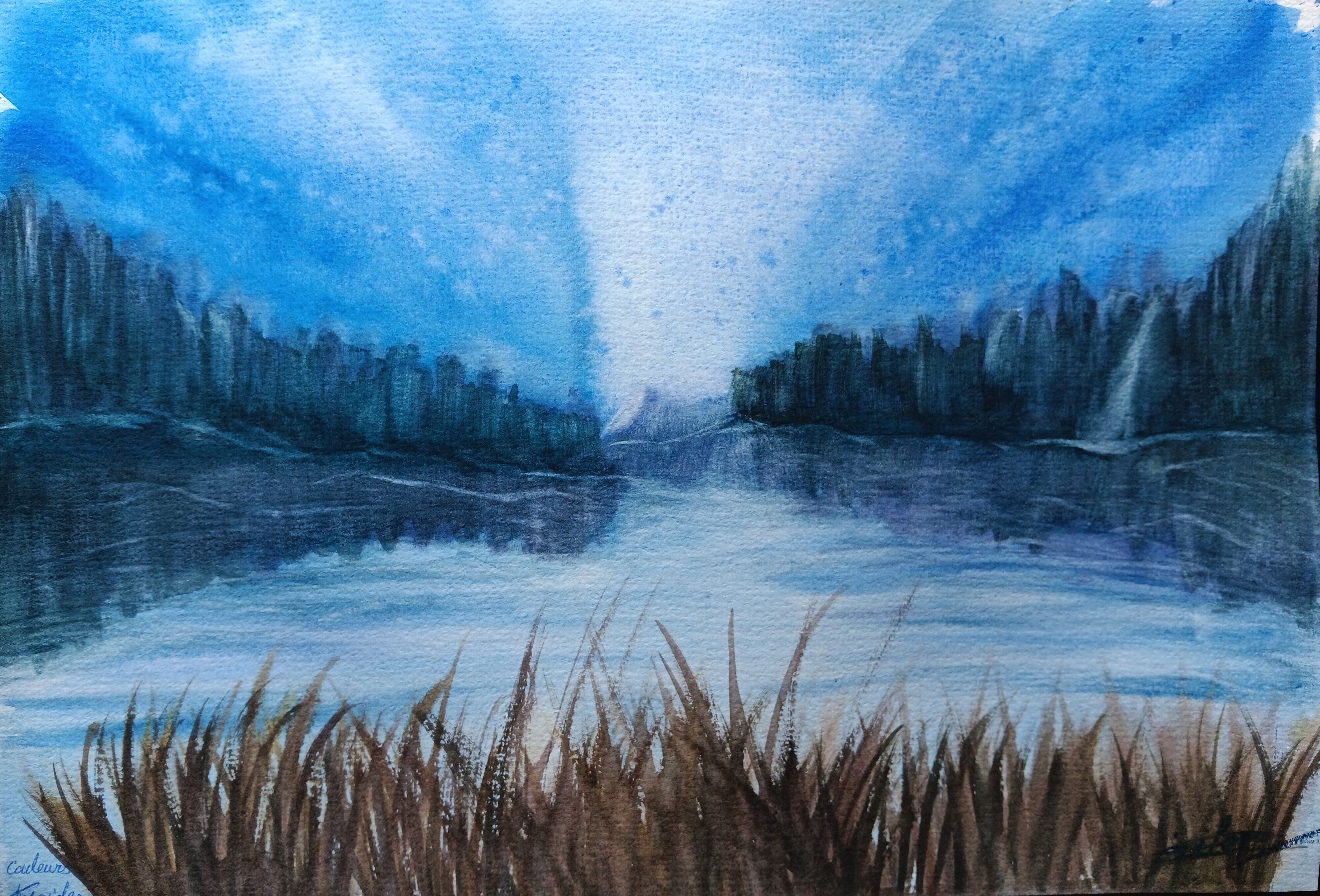Voyage de l'eau Paysage aux couleurs froides de Cécile le 26 avril 2024