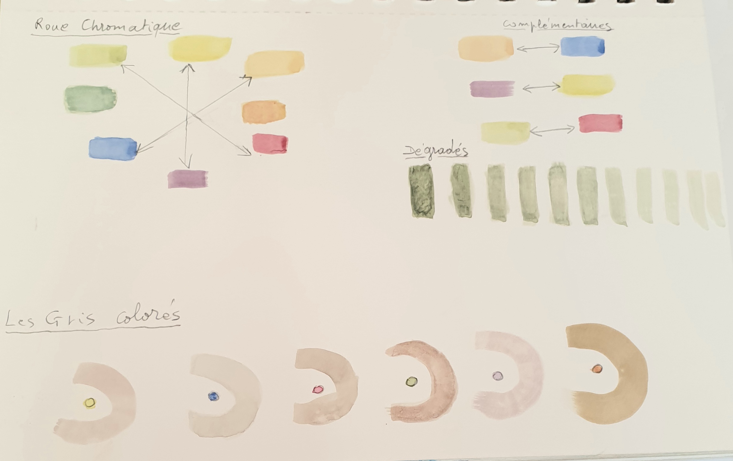 Les gris colorés en Aquarelle de Dominique le 27 avril 2024
