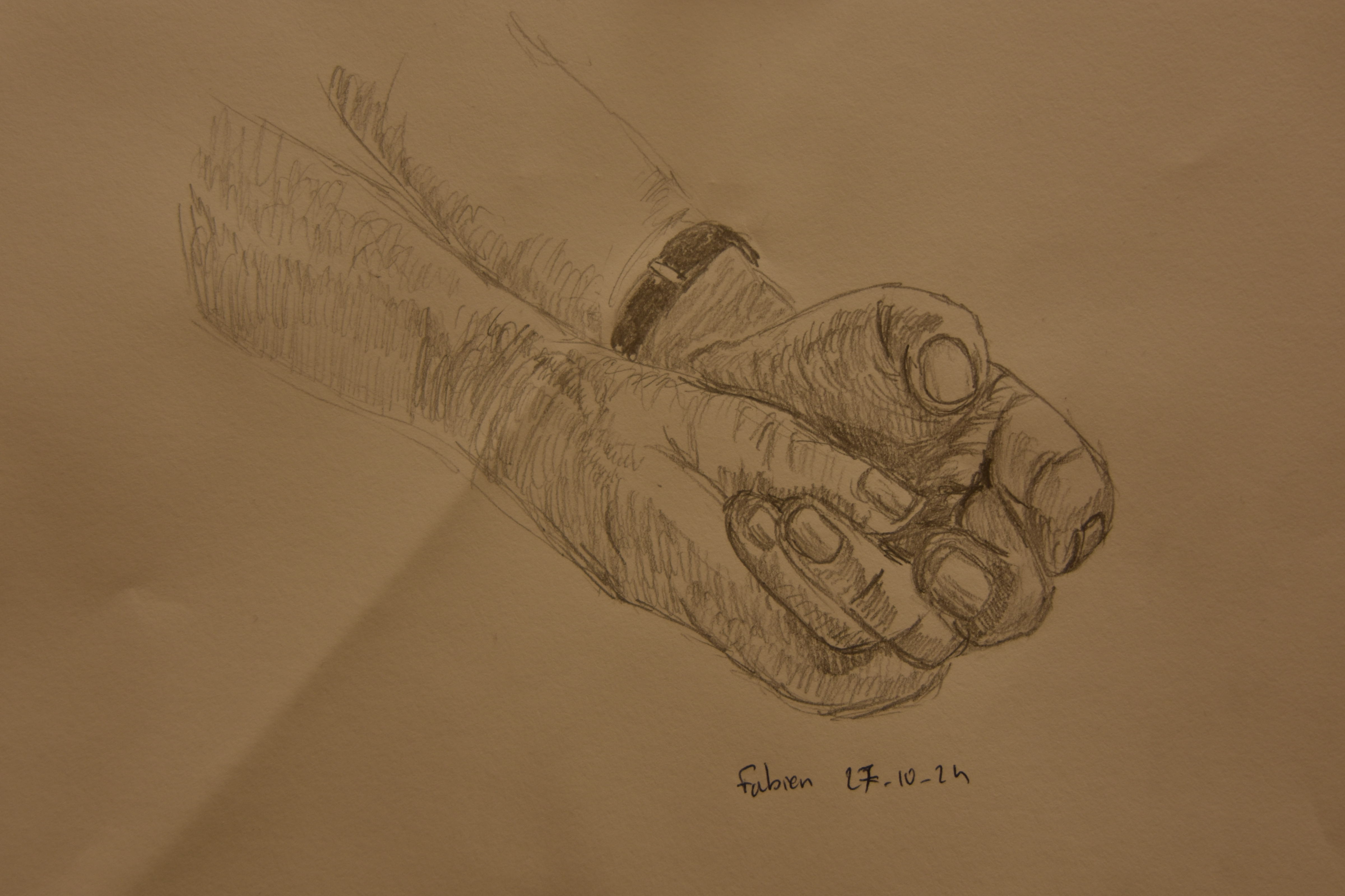 Dessiner les mains d'un senior de Fabien le 27 octobre 2024