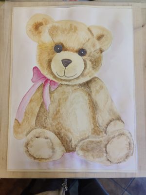 Un nounours à l'Aquarelle de Françoise le 04 novembre 2024