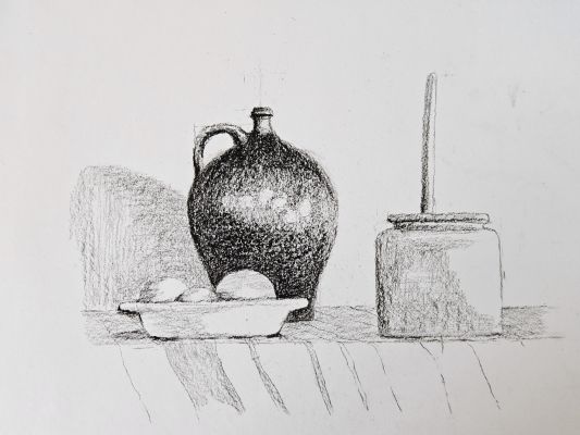 Dessiner une nature morte simple de Delphine le 09 mars 2025