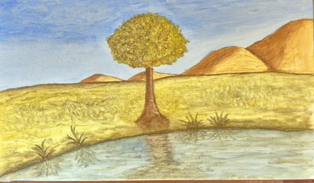 Peindre les reflets de l'eau à l'huile de Dominique le 20 mars 2025