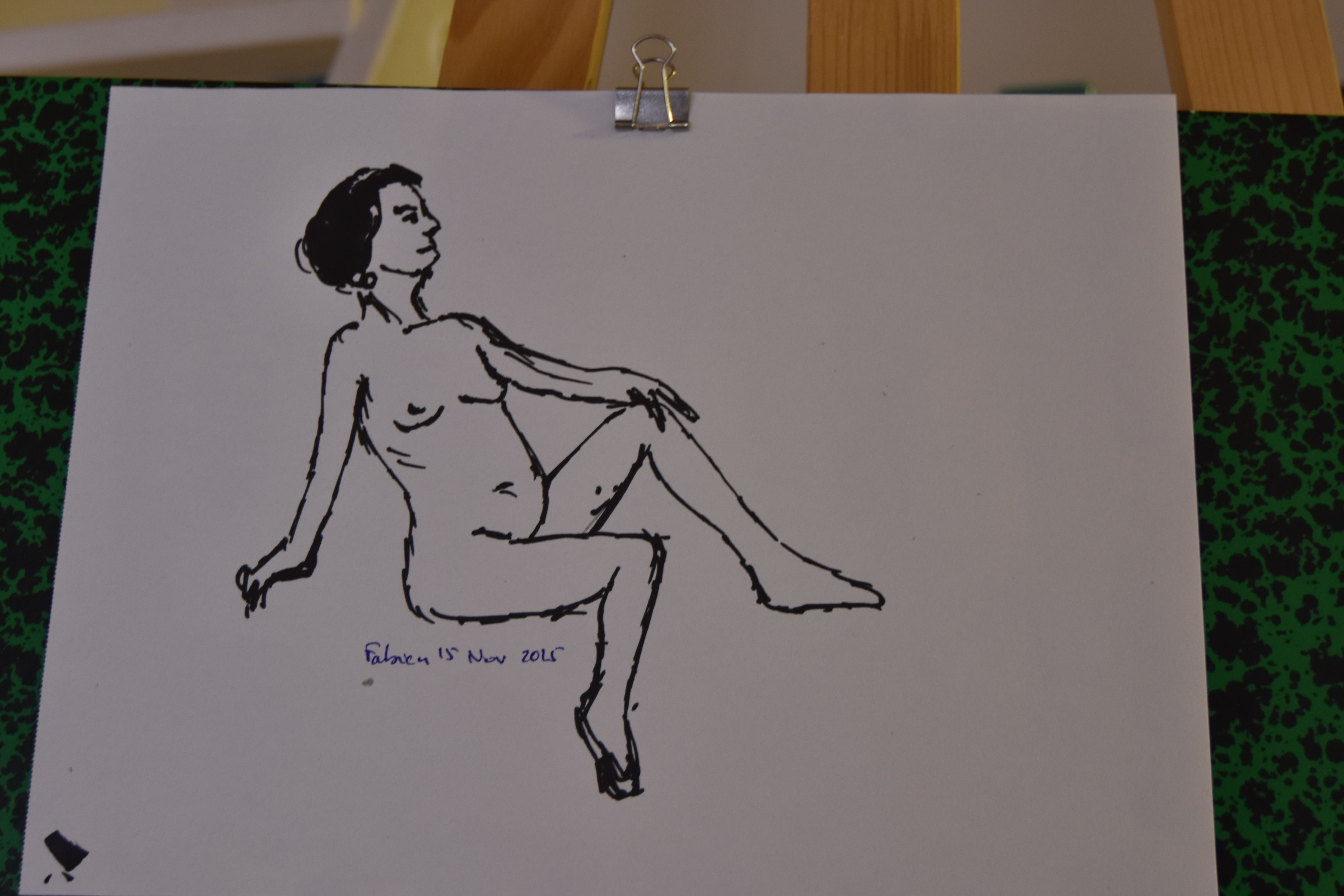 Croquis en 5 minutes au feutre de Fabien le 15 novembre 2025