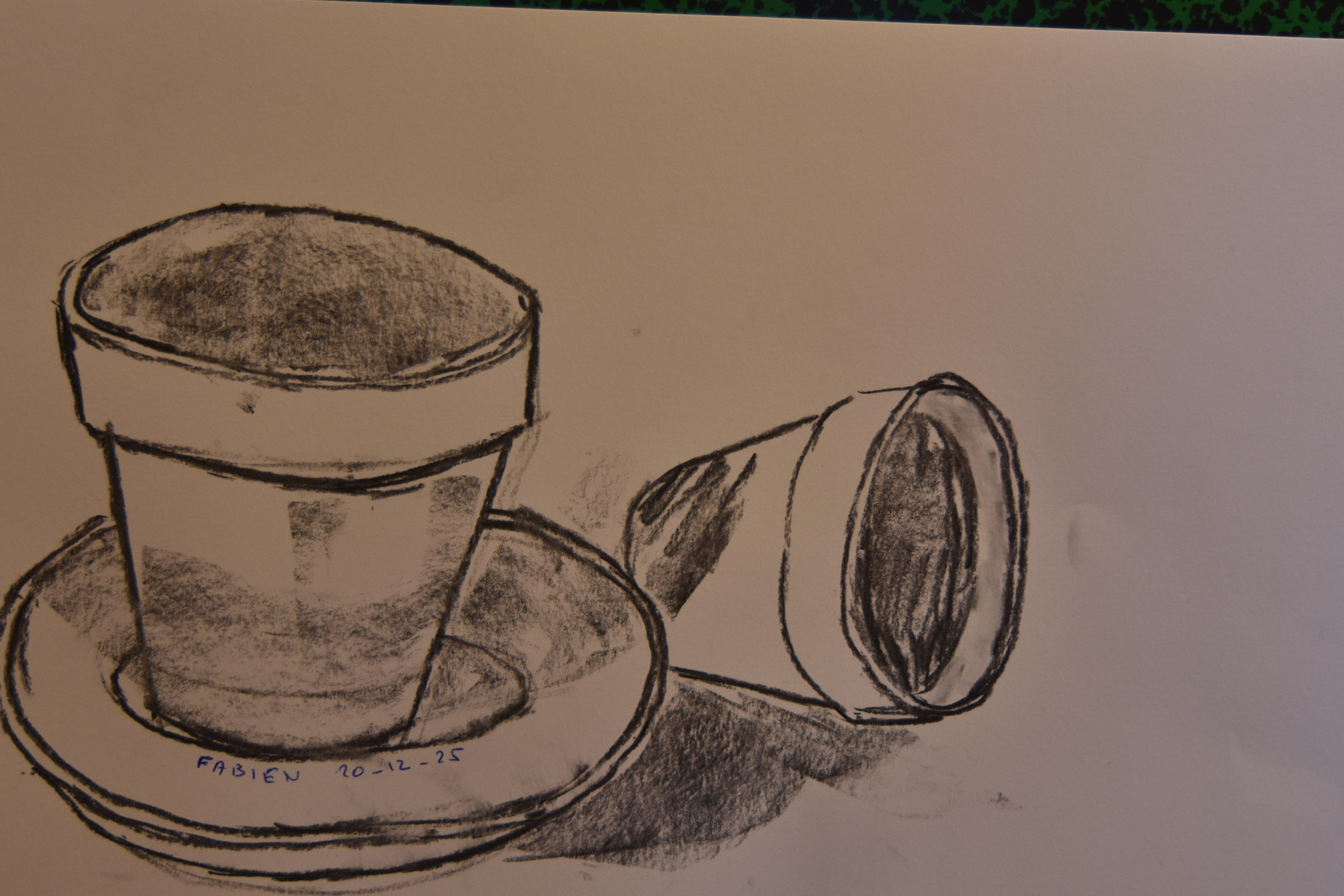 Dessiner une nature morte au pot de terre de Fabien le 20 décembre 2025