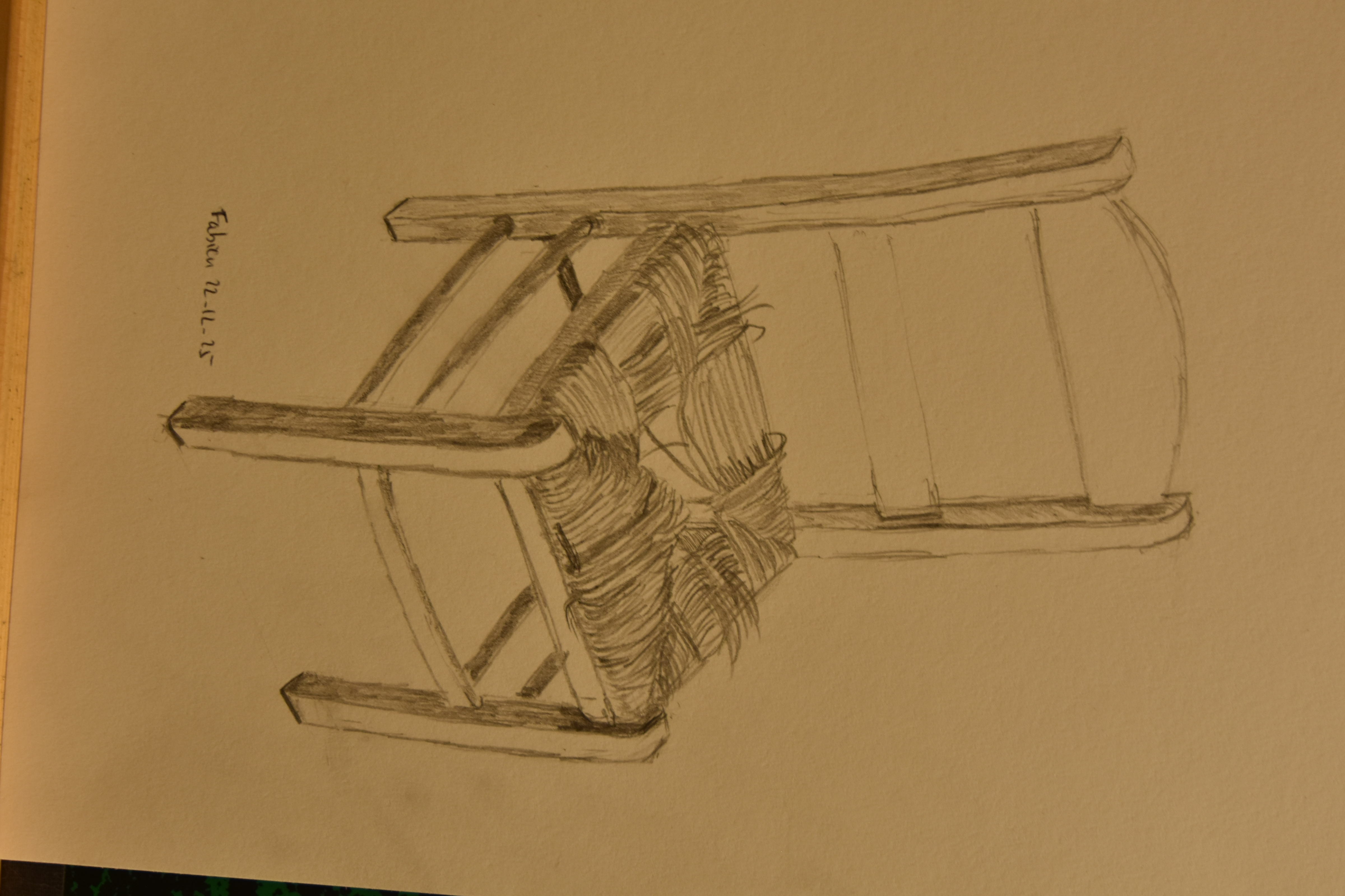 Dessiner une vieille chaise épisode 02 de Fabien le 22 décembre 2025