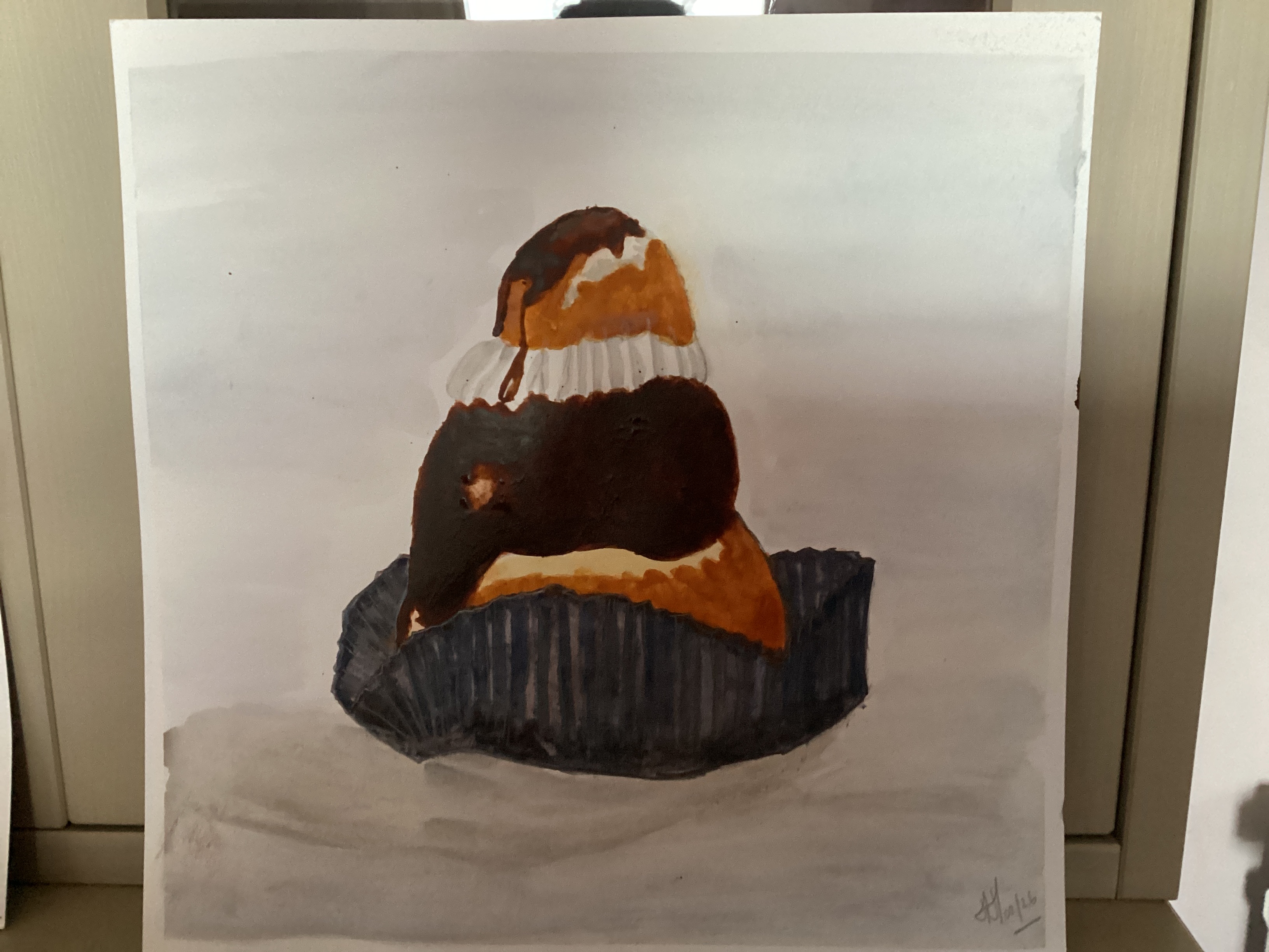 Une religieuse au chocolat à l'Aquarelle de Marguerite le 28 février 2026