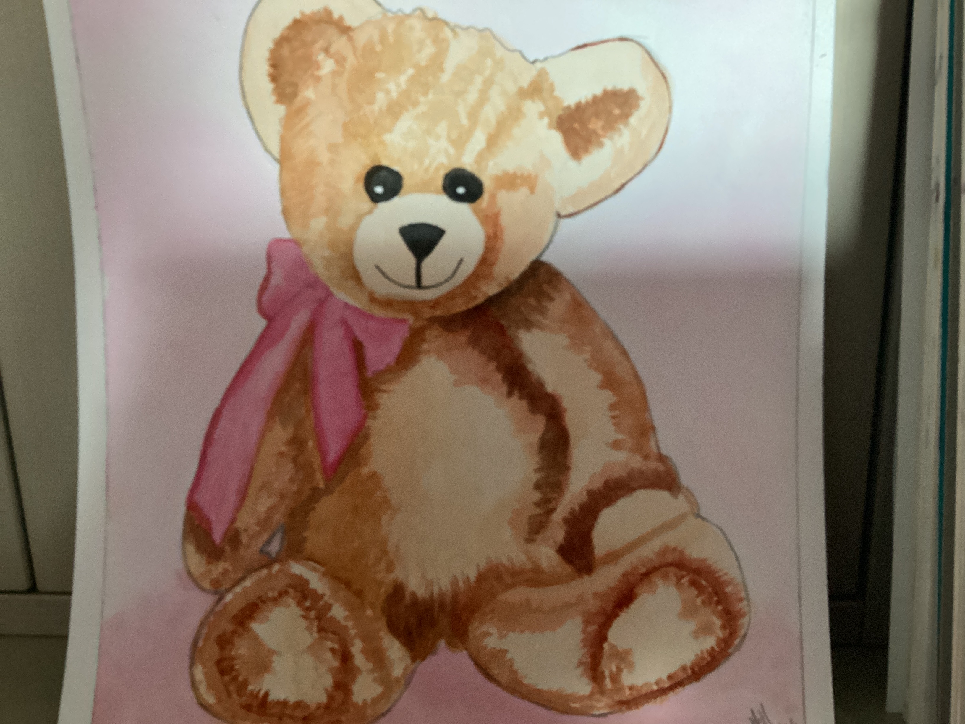 Un nounours à l'Aquarelle de Marguerite le 28 février 2026