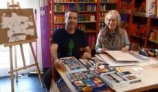 Pastels sur fonds texturés